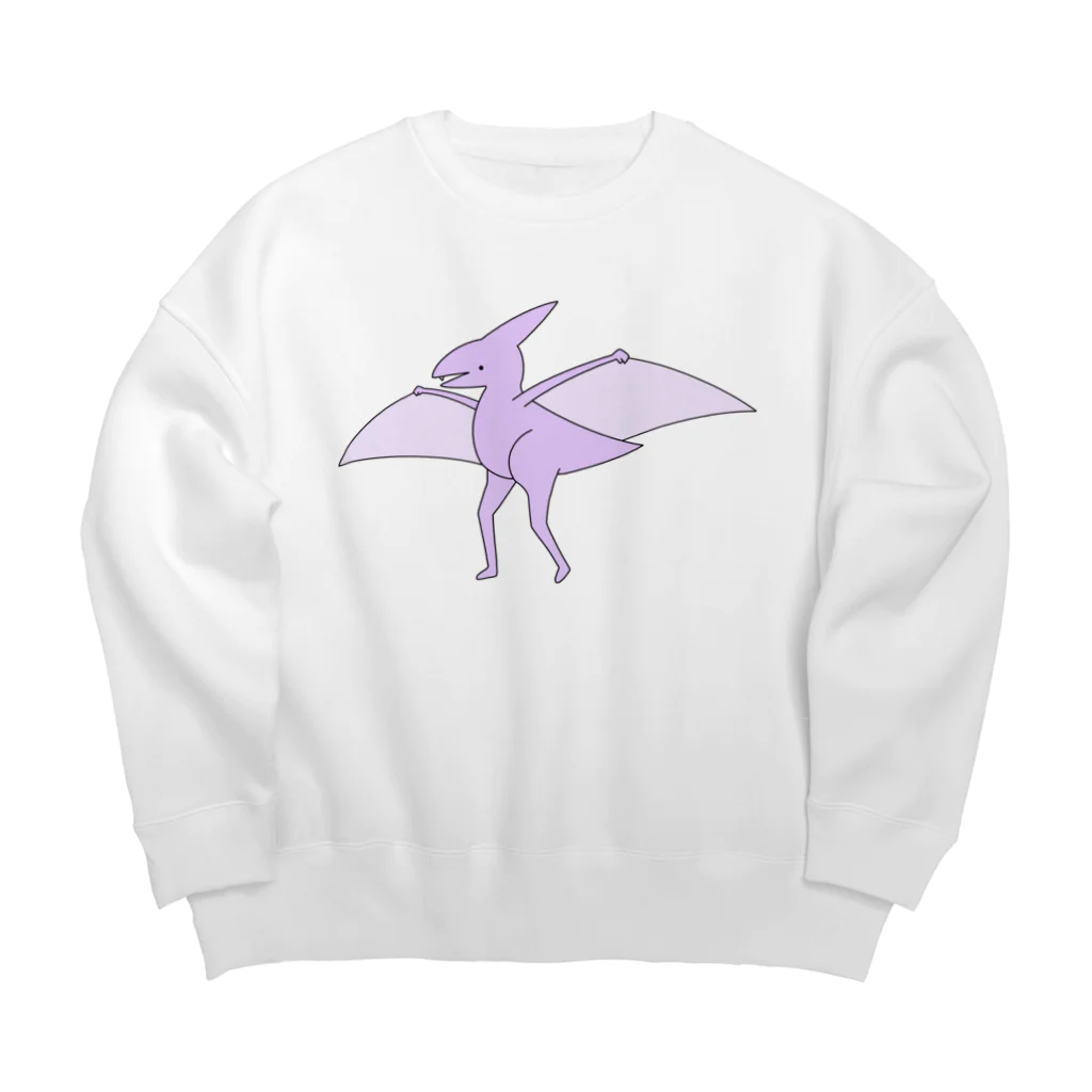 ご乱心ふれんずの美脚恐竜 Big Crew Neck Sweatshirt