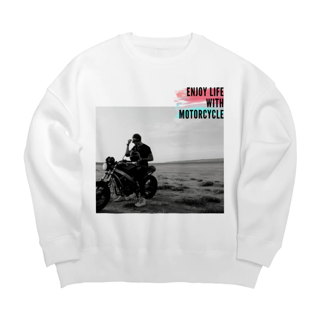 nijiiro-kujiraのバイクライフを楽しむシリーズ Big Crew Neck Sweatshirt