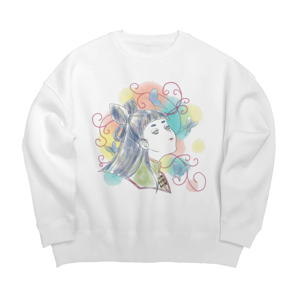 モダンラヂオの【オリエンタルガール】 Big Crew Neck Sweatshirt