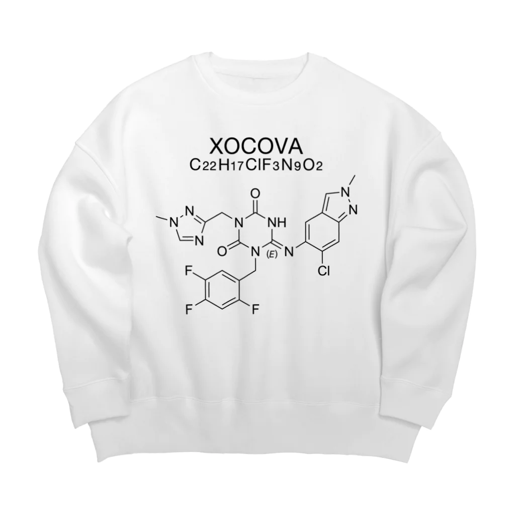 DRIPPEDのXOCOVA C22H17ClF3N9O2-ゾコーバ-(Ensitrelvir-エンシトレルビル-) Big Crew Neck Sweatshirt