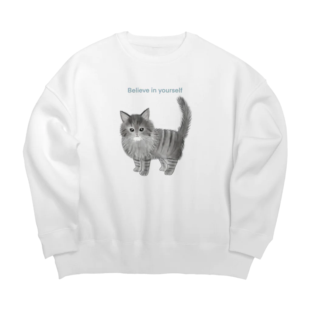 soraのノルウェージャンフォレストキャットのノエル Big Crew Neck Sweatshirt