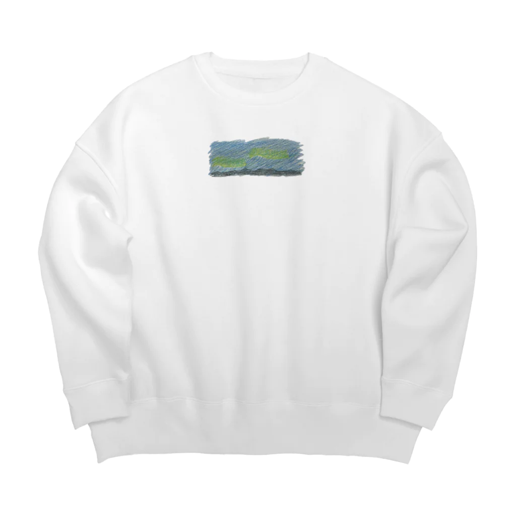 eveningcalmのクレヨンオーロラ Big Crew Neck Sweatshirt