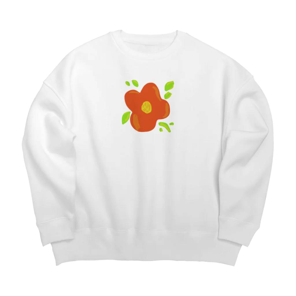 happiness🌷のflower Big Crew Neck Sweatshirt