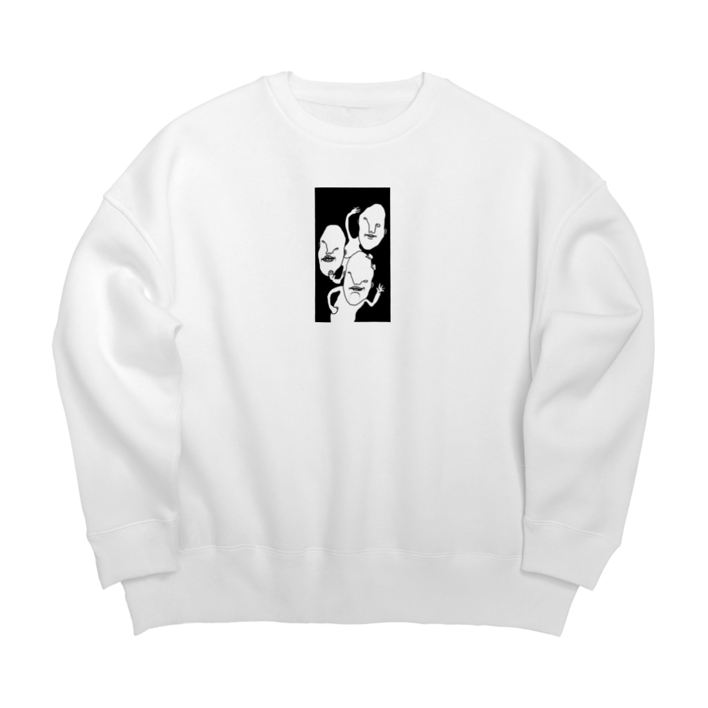 かっこいいポーズをする3人組 Big Crew Neck Sweatshirt By ぐるぐるおすし Guruguruosushi Suzuri