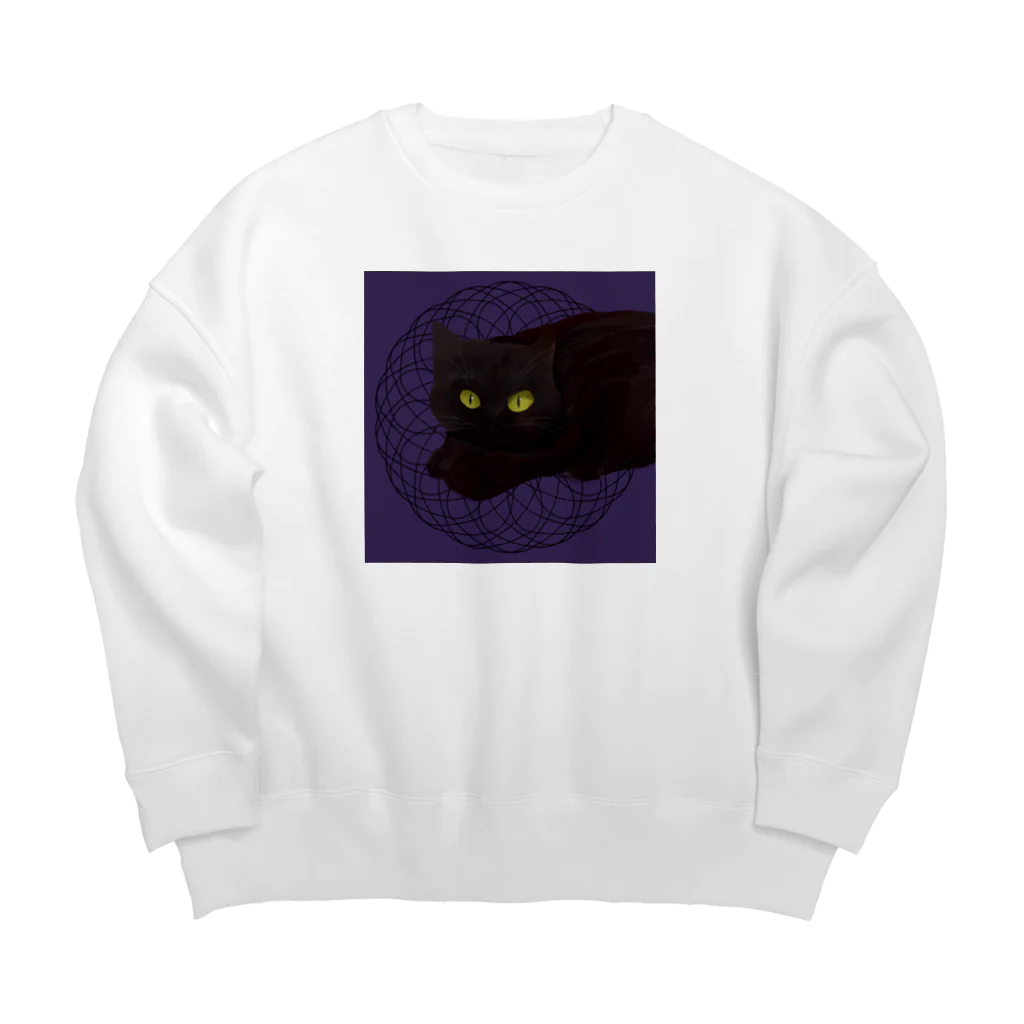 H1N4の猫の絵 Big Crew Neck Sweatshirt