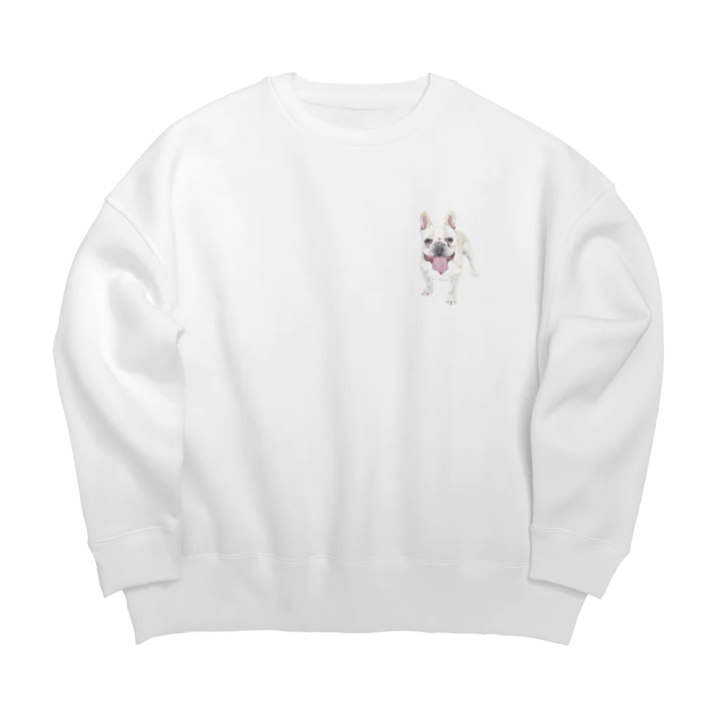 みるきち【ペットイラストアーティスト】のフレブルあっかんべ① Big Crew Neck Sweatshirt