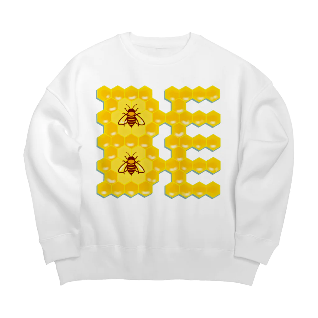 LalaHangeulのハニカム構造(BEE） Big Crew Neck Sweatshirt