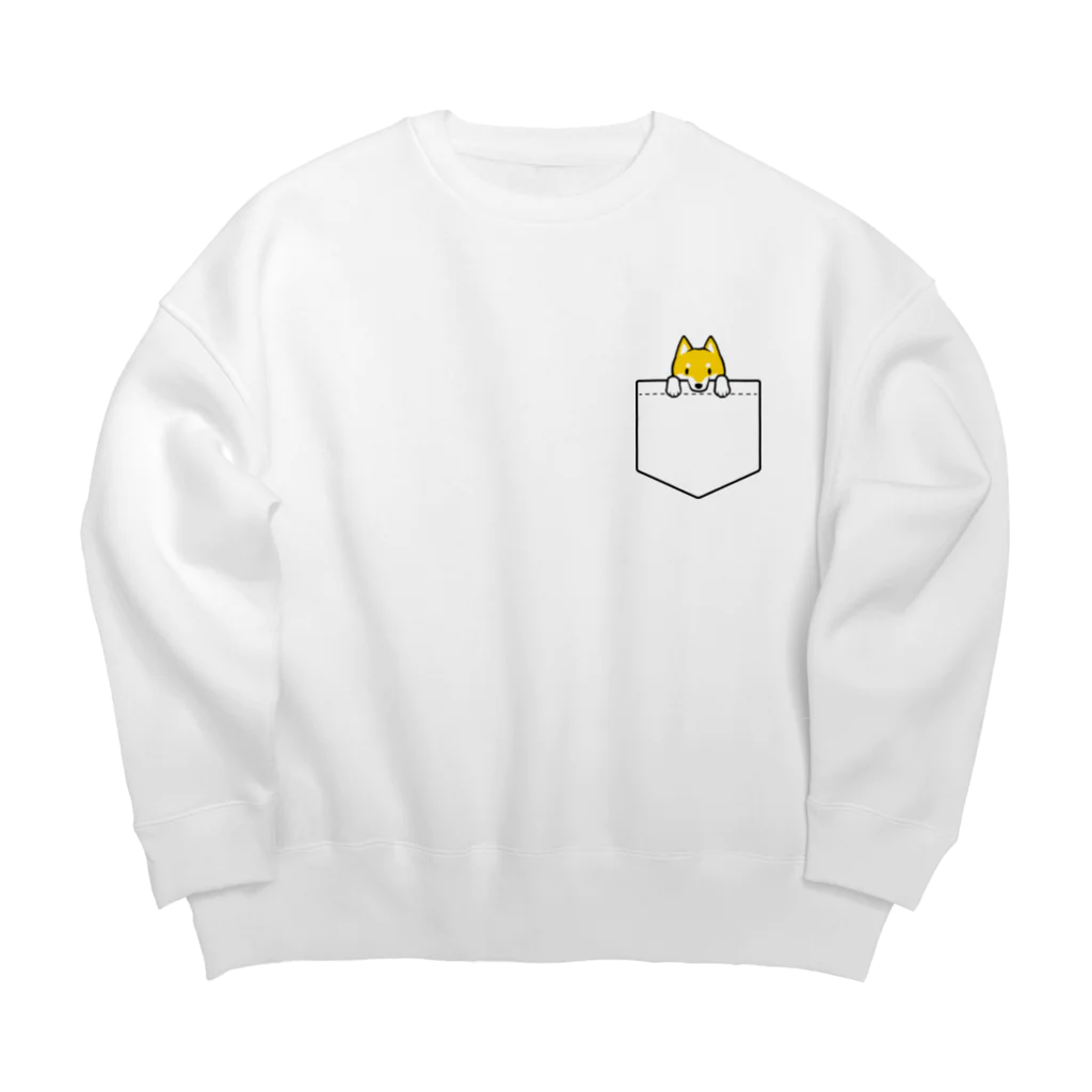 もがのポケットに柴犬　ver.2 Big Crew Neck Sweatshirt