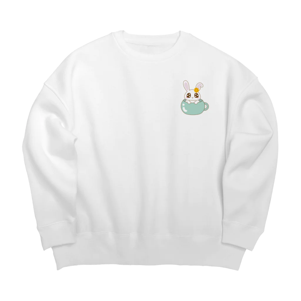 COCOROのマグカップうさぴょん Big Crew Neck Sweatshirt