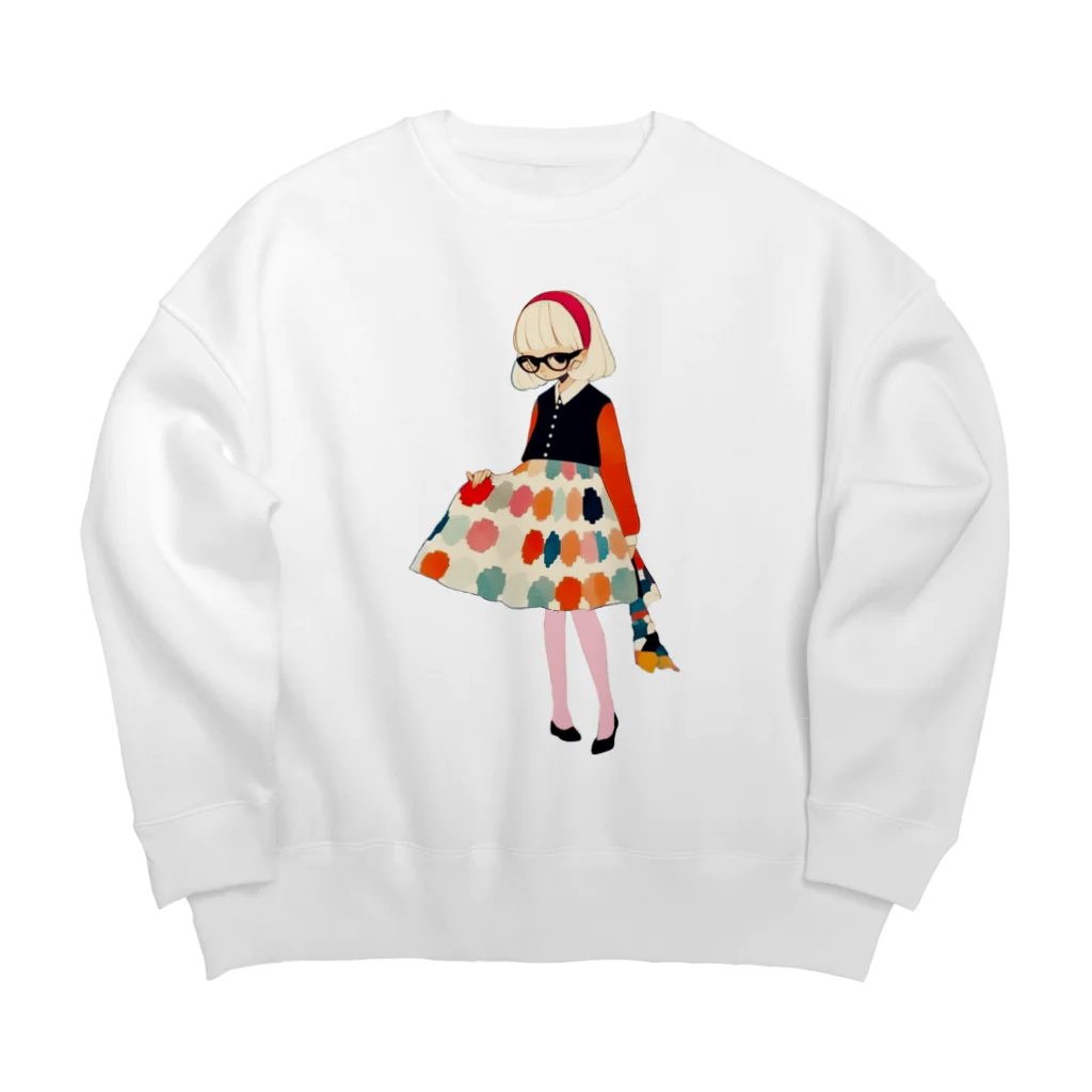 桜音ことこ企画のカラフルドット Big Crew Neck Sweatshirt