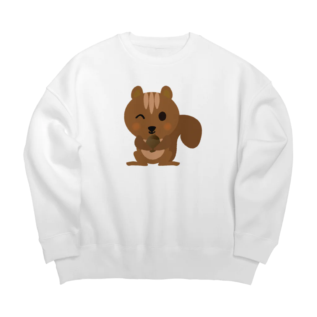 chicodeza by suzuriの可愛いリスちゃん Big Crew Neck Sweatshirt