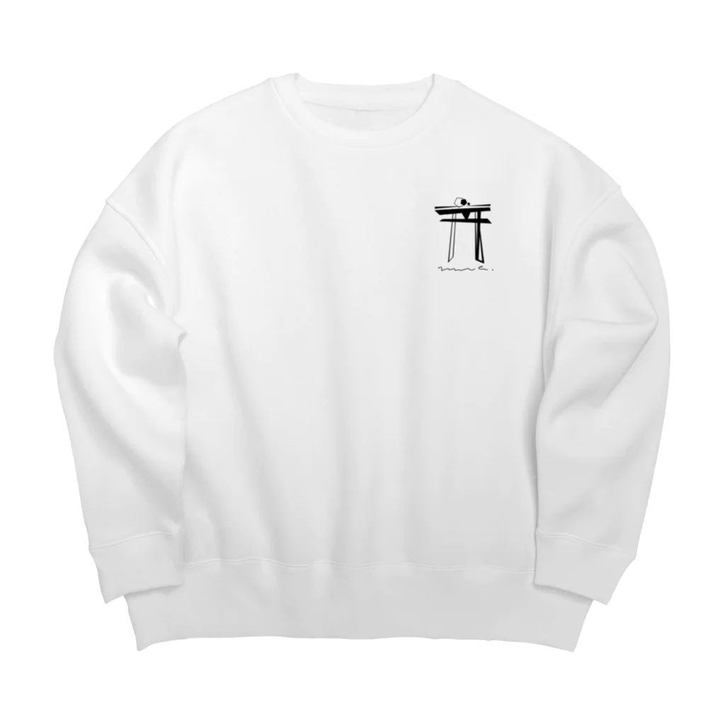 みなのせかいの鳥居とわたし Big Crew Neck Sweatshirt