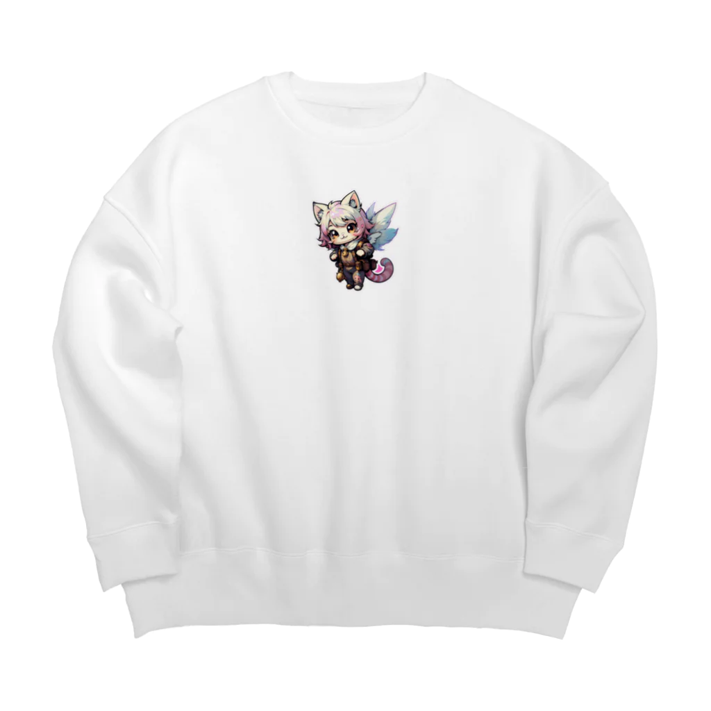 SAYURIAのPinkCat Big Crew Neck Sweatshirt