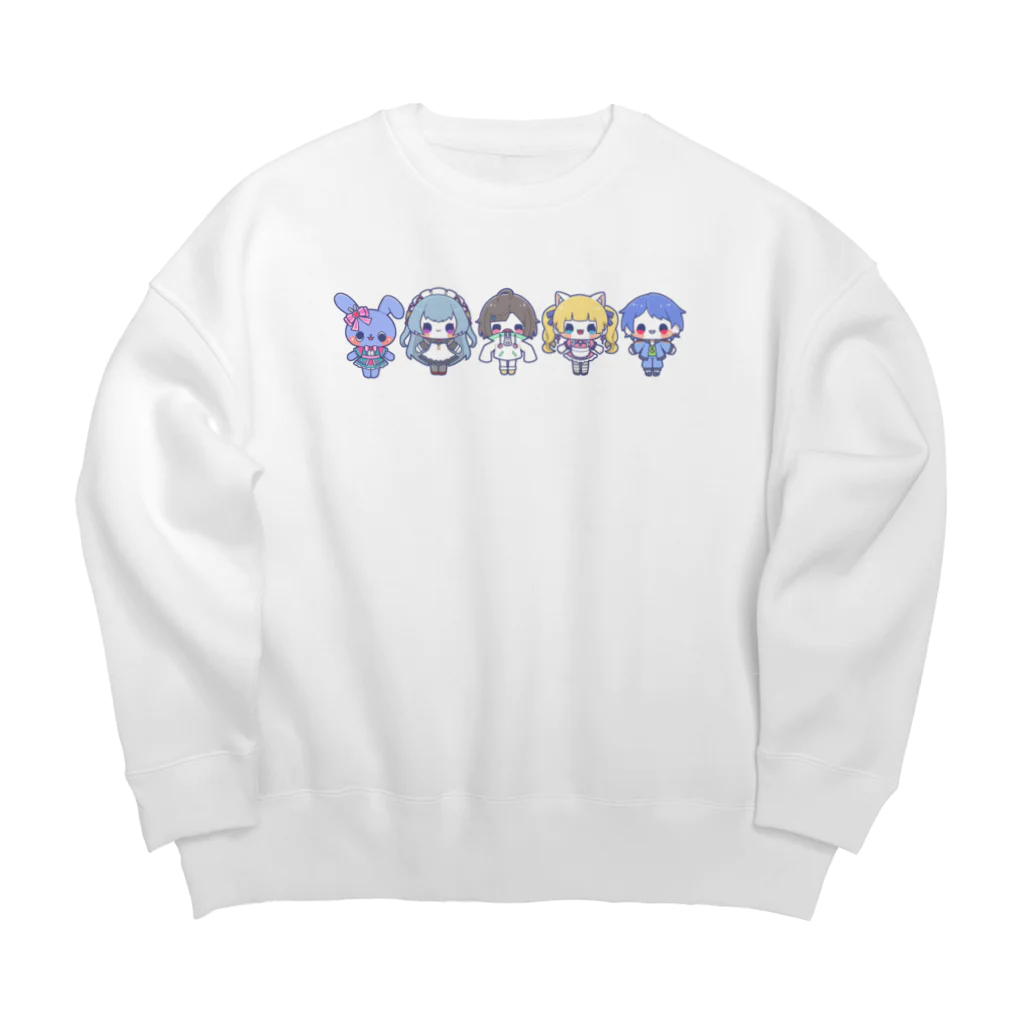 きょうりゅうのちーさんのはにっくのひ Big Crew Neck Sweatshirt