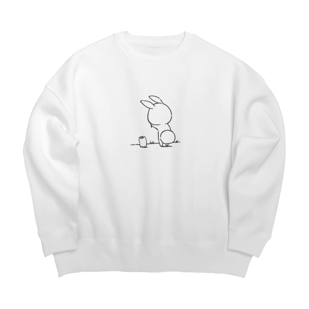 癸-mizunoto-の落ちこんだうさぎ Big Crew Neck Sweatshirt