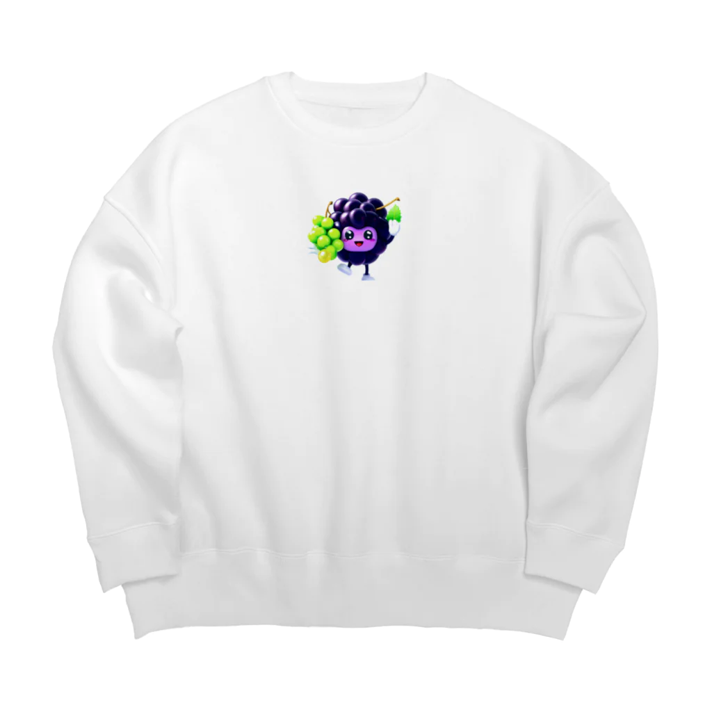 mebuki5678の茨城ベリーちゃん Big Crew Neck Sweatshirt