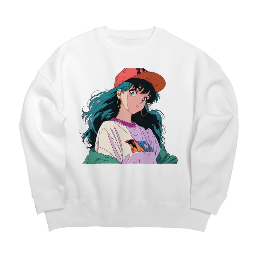 80's-90'sRetroAnimeStoreの80-90's　レトロアニメ風 Big Crew Neck Sweatshirt