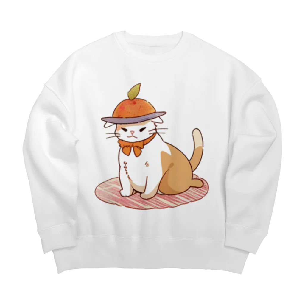 りーおすふぇんがりーのお腹ペコペコで具になっちゃったねこにゃん Big Crew Neck Sweatshirt