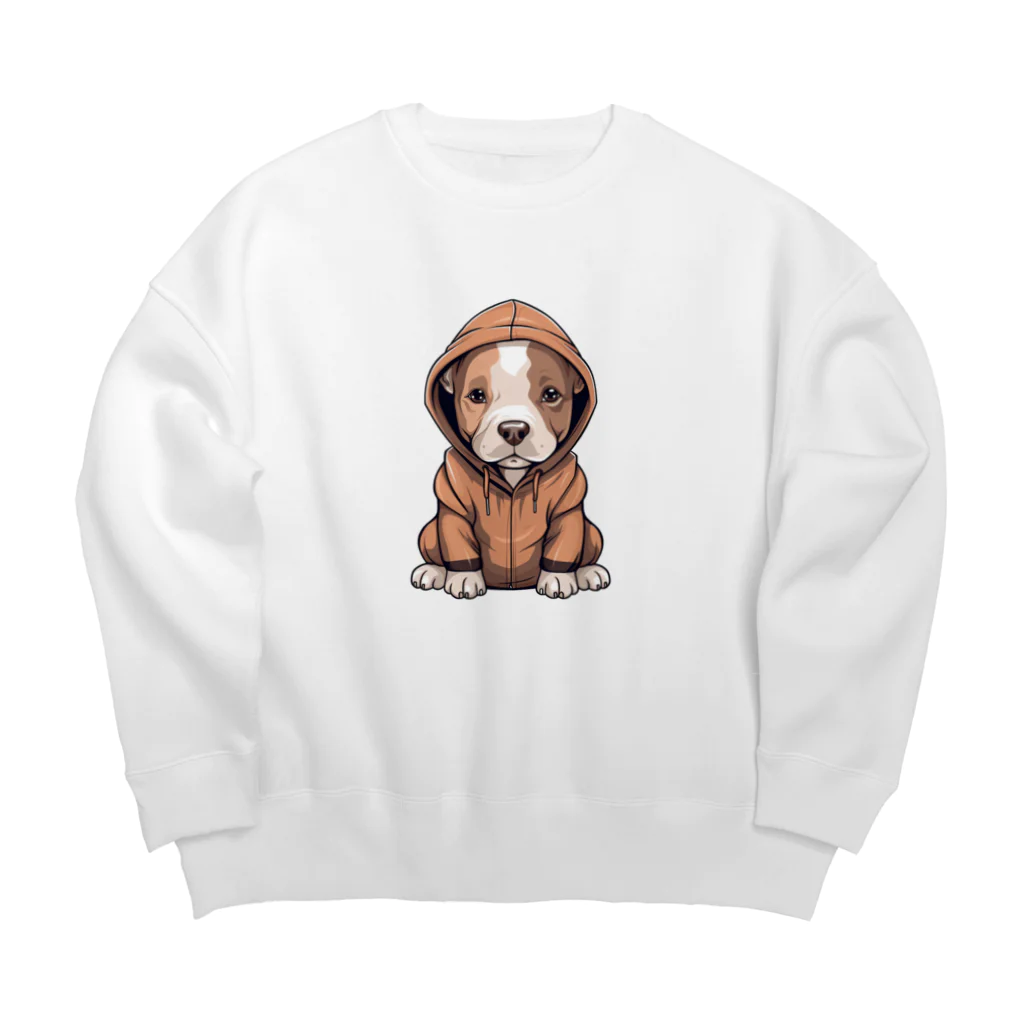 Vasetti_pressのパーカーを着ているピットブル Big Crew Neck Sweatshirt