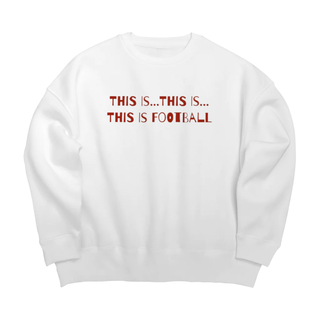 yuuuujのThis is football Big Crew Neck Sweatshirt