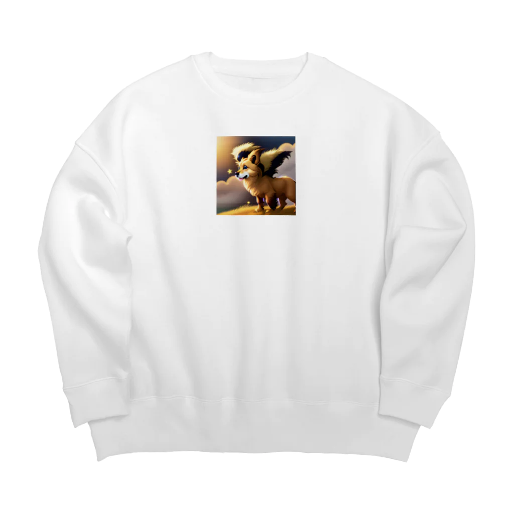 べるべるの星を見てるわんちゃんグッズ Big Crew Neck Sweatshirt