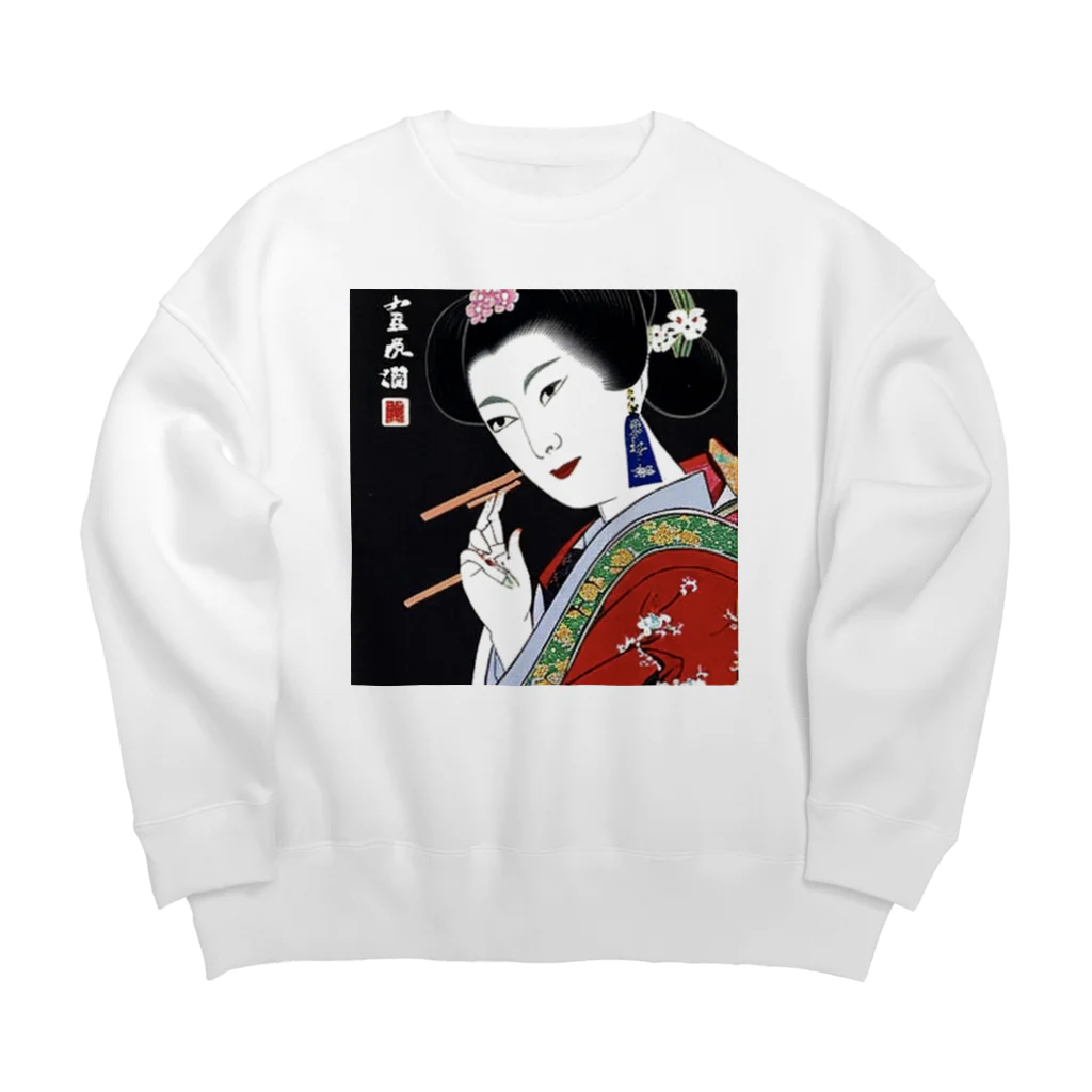 KOKORO商店の「和風美人のアートグッズ」 Big Crew Neck Sweatshirt