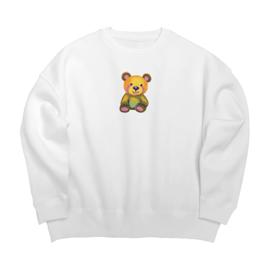 Okuizumoのかわいいくまのイラストのグッズ Big Crew Neck Sweatshirt