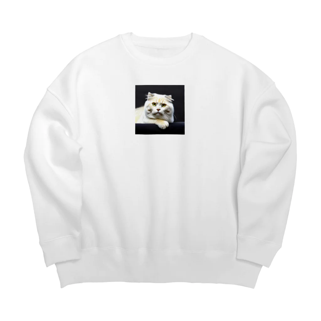 Animal-goodsのかわいい猫ちゃんの写真 Big Crew Neck Sweatshirt