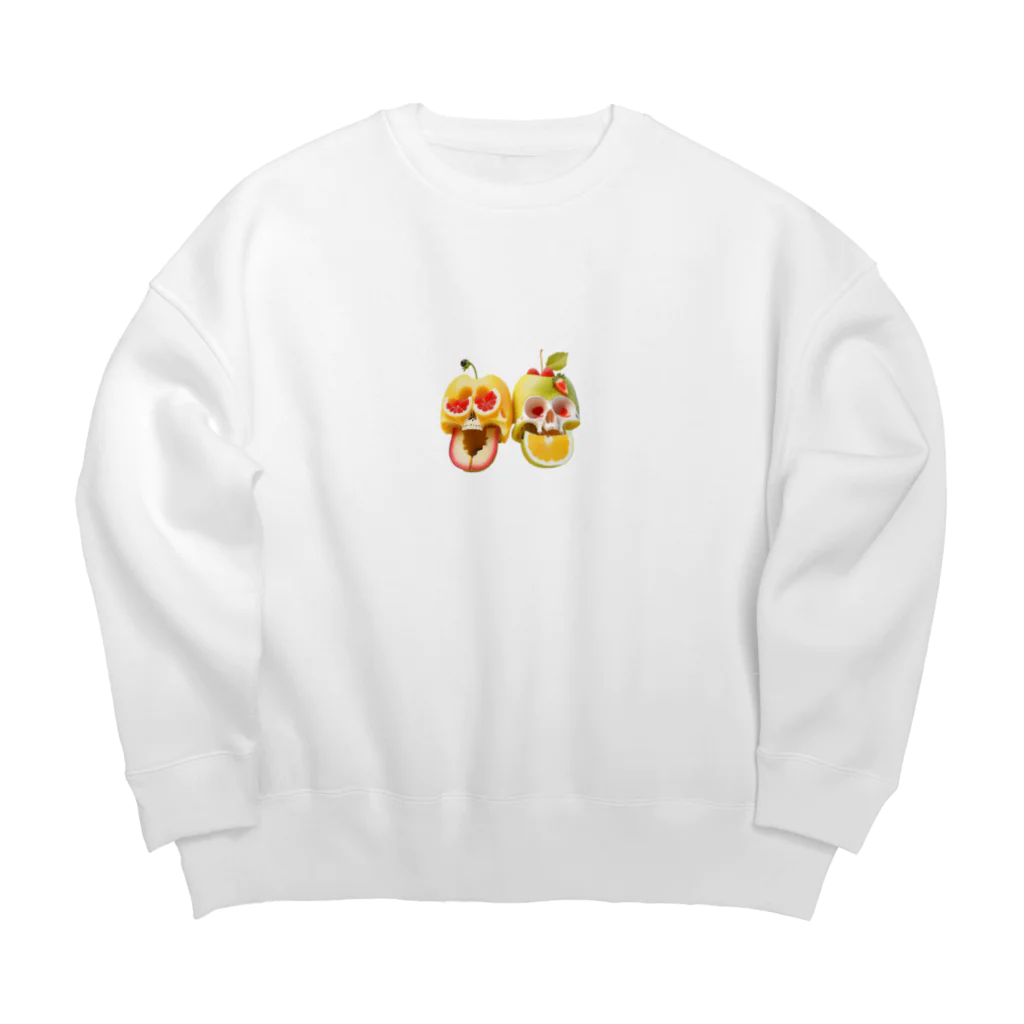 TakaHiro houseの季節のフルーツ髑髏 Big Crew Neck Sweatshirt