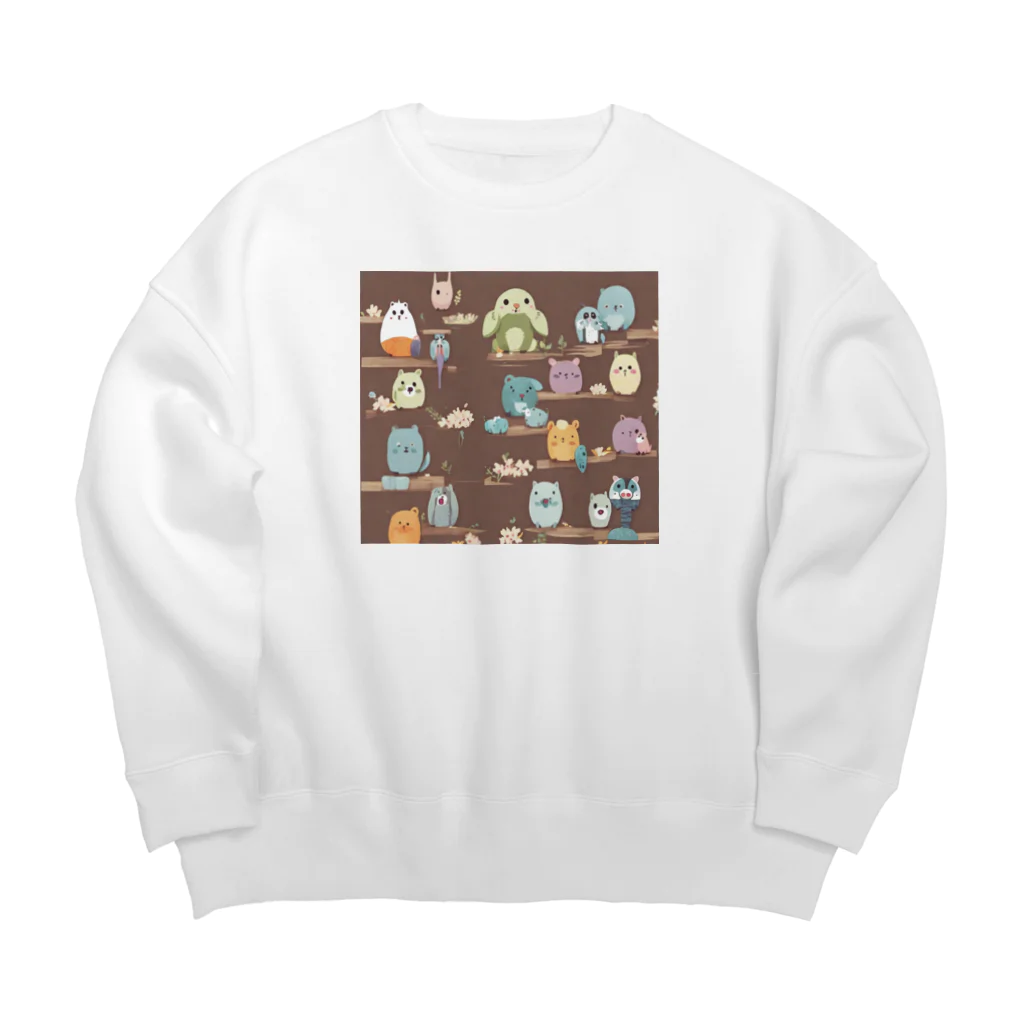 my-jpの不思議アニマルズ Big Crew Neck Sweatshirt