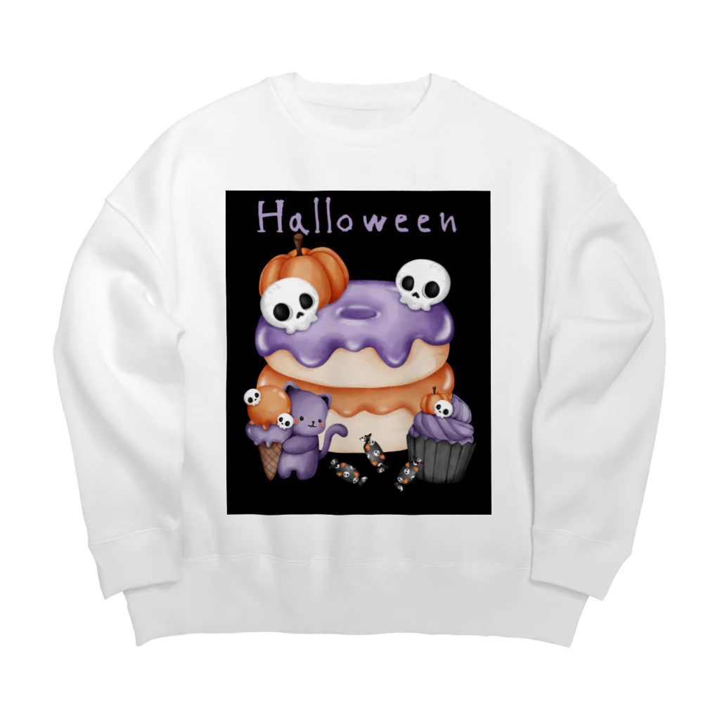 せきまるのハロウィンスイーツ Big Crew Neck Sweatshirt