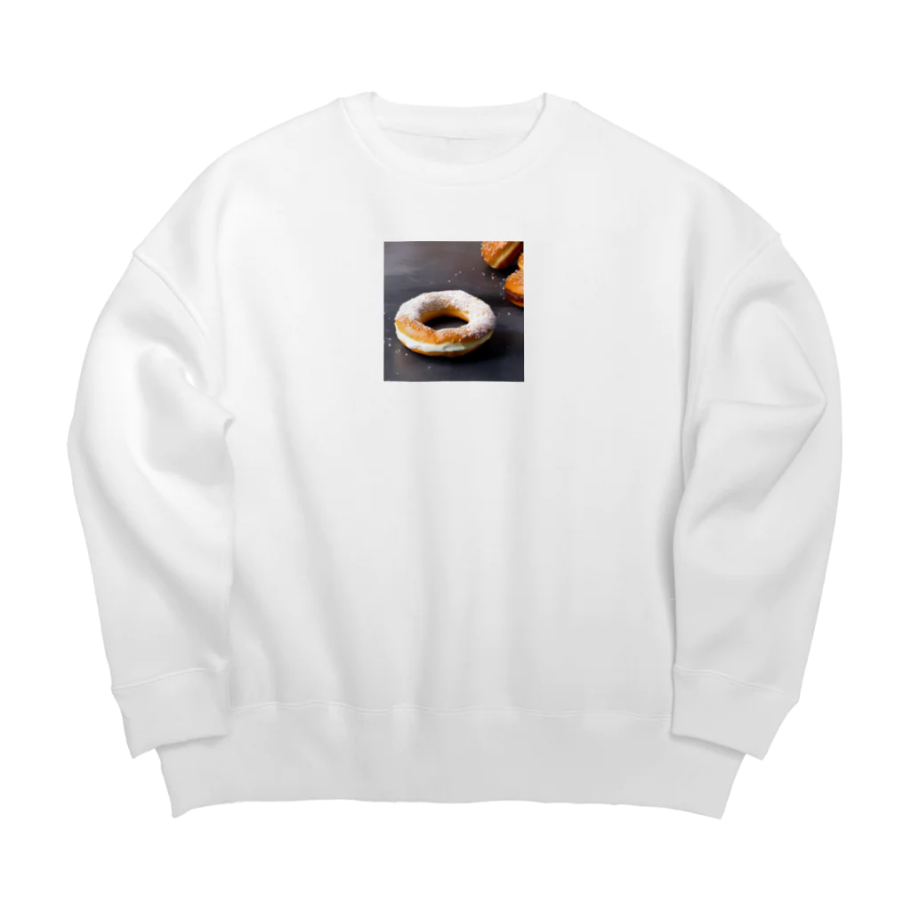 真希ショップの美味しそうなドーナツのグッズ Big Crew Neck Sweatshirt