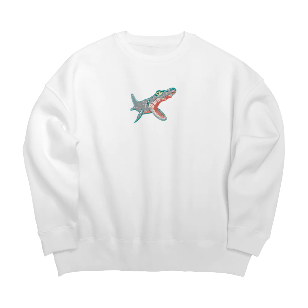 ゲレゲレのサメみたいなワニみたいなサメ Big Crew Neck Sweatshirt