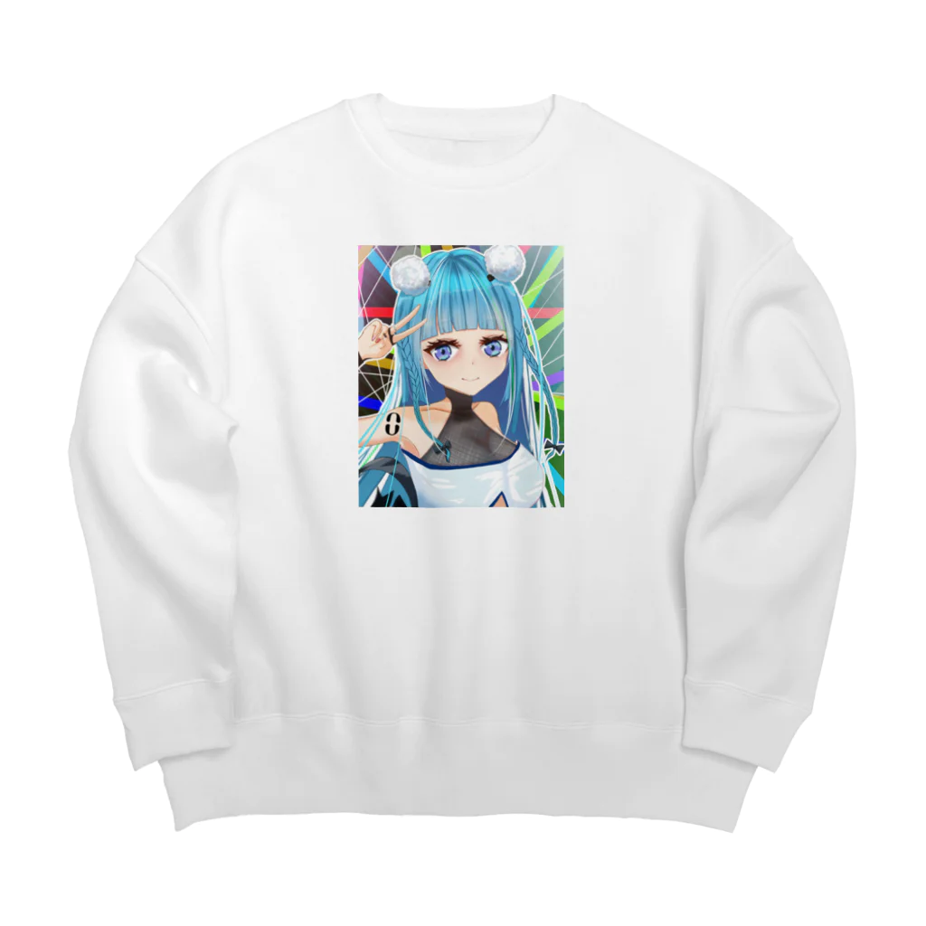 chicodeza by suzuriのピースガール Big Crew Neck Sweatshirt