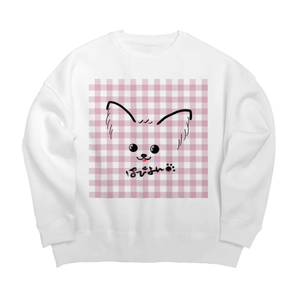 merongのぱぴよん♡ギンガム Big Crew Neck Sweatshirt