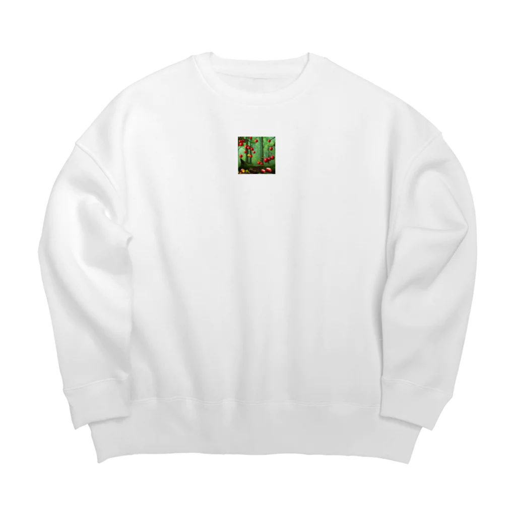 mrs-saleのりんご Big Crew Neck Sweatshirt