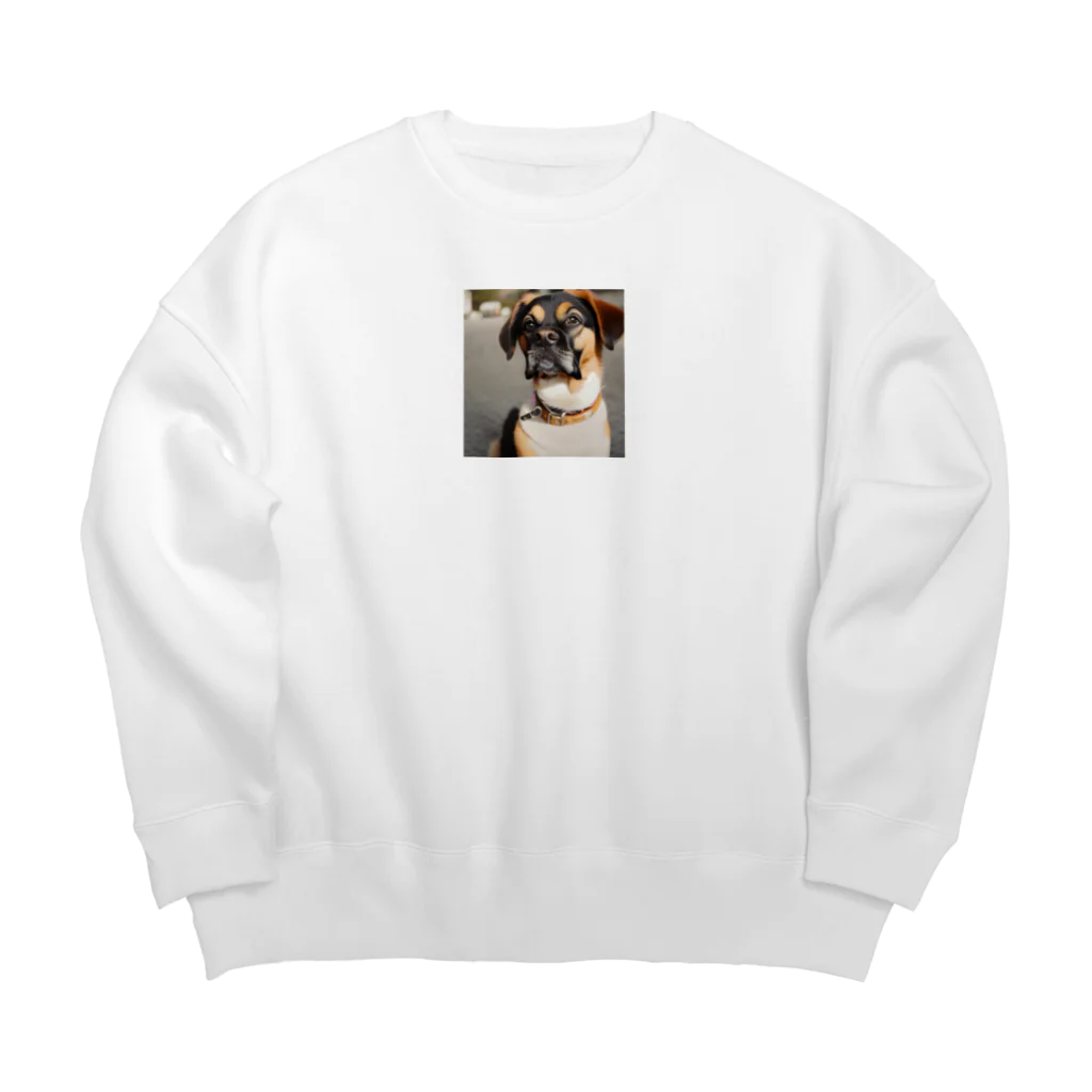 inbushiのかわいい犬 Big Crew Neck Sweatshirt