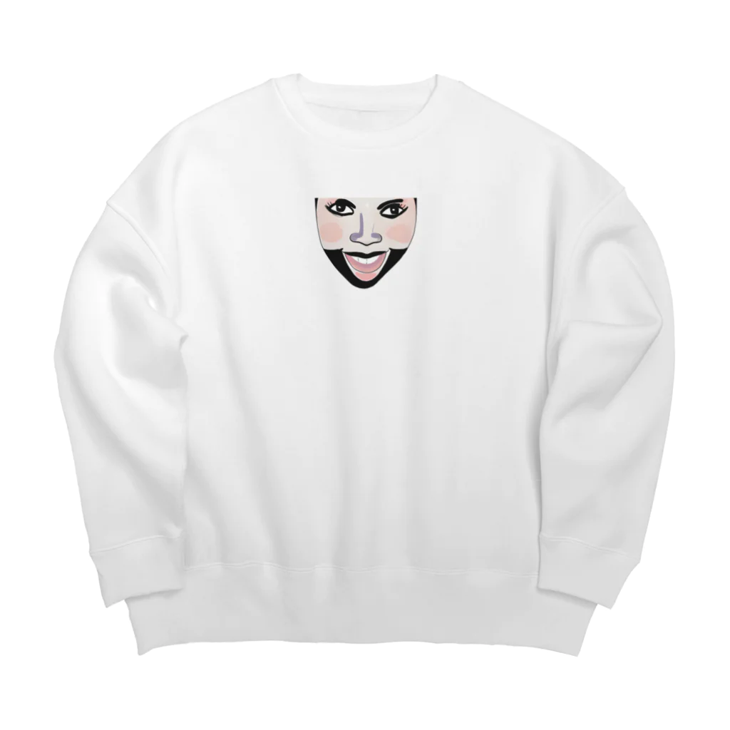 たらたらこっこの美女アート Big Crew Neck Sweatshirt