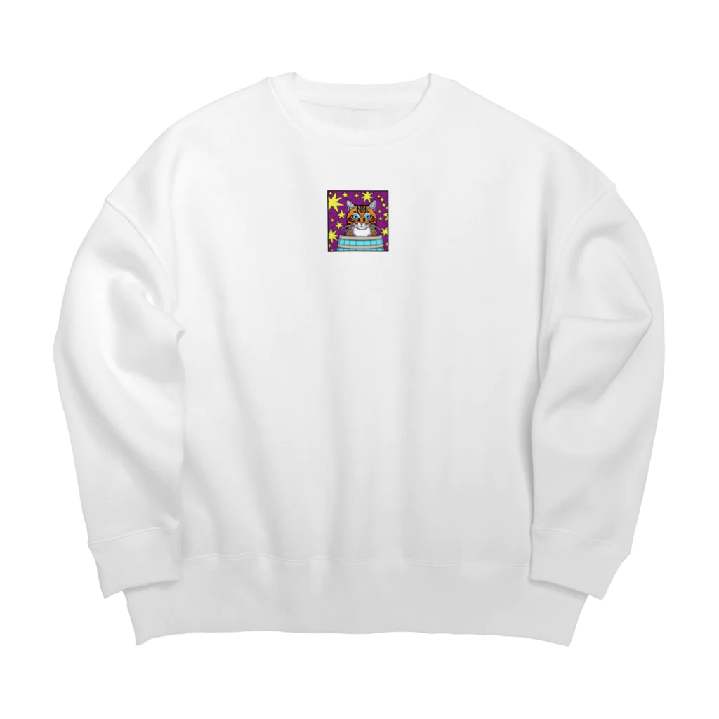 ウイスキーとくらすのウイスキーキャット Big Crew Neck Sweatshirt