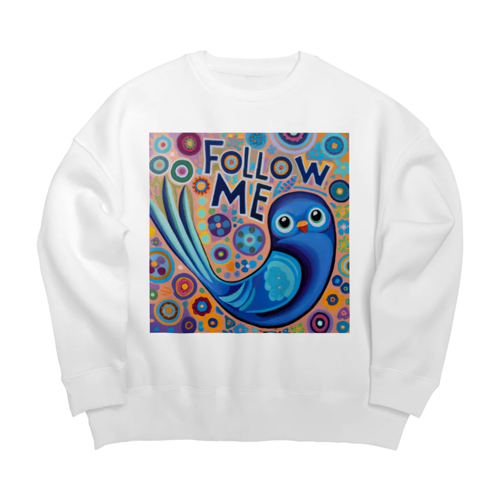 ノイトランナウェイのfollow me! bird Big Crew Neck Sweatshirt