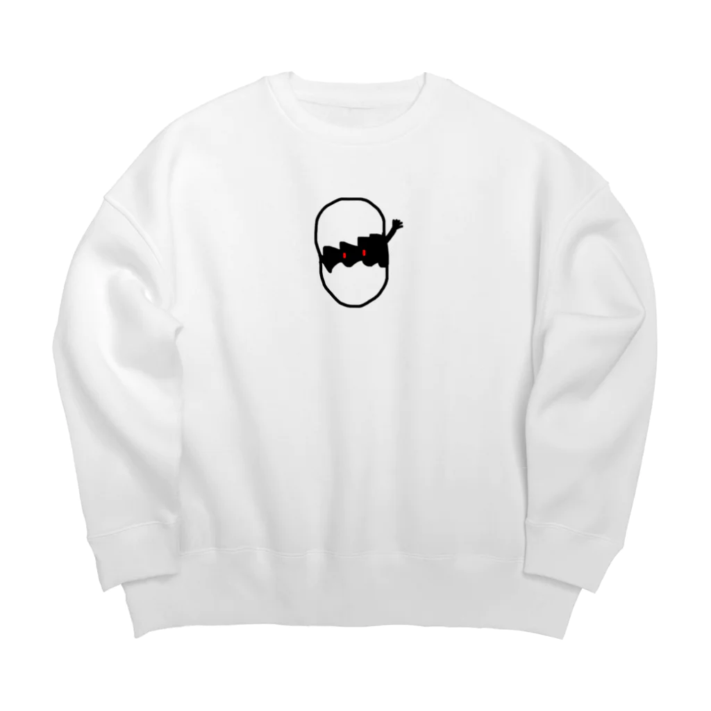 IllIの画伯たまごに住む謎の生物 Big Crew Neck Sweatshirt