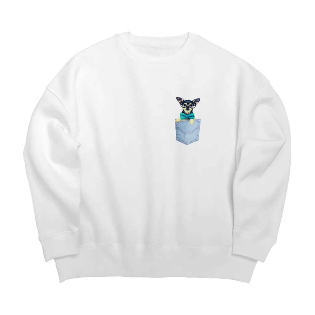 geshicoのチワワの可愛い Big Crew Neck Sweatshirt