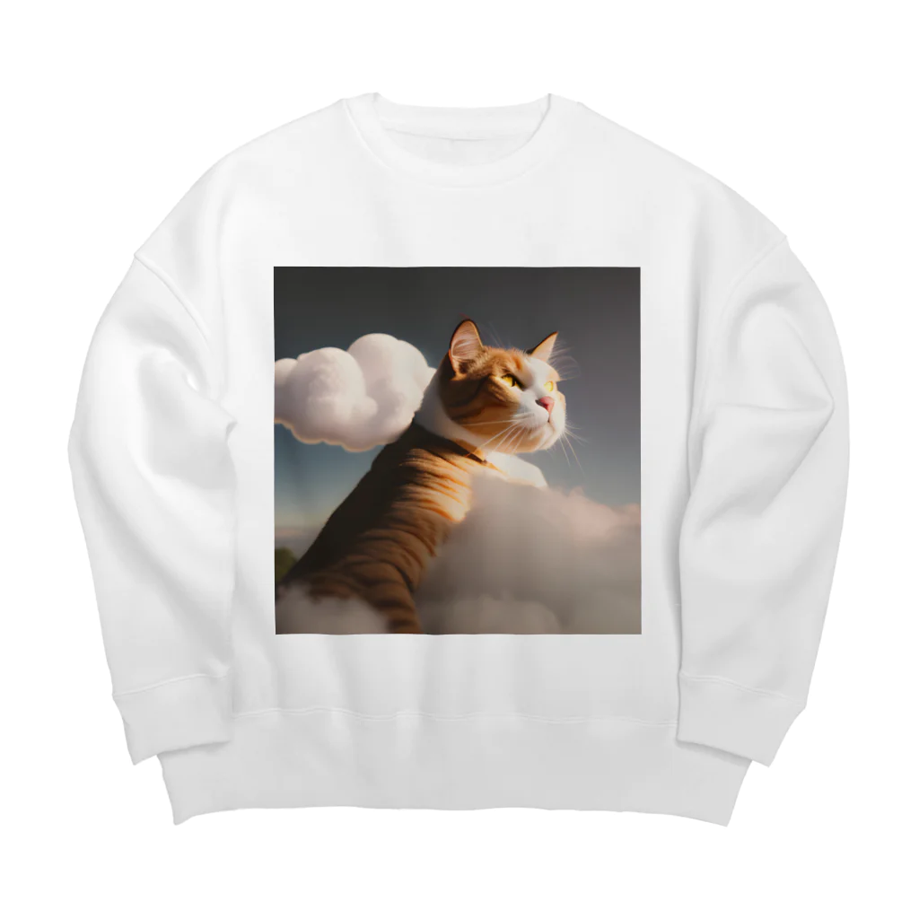 献血するドラキュラの大冒険シリーズ Big Crew Neck Sweatshirt