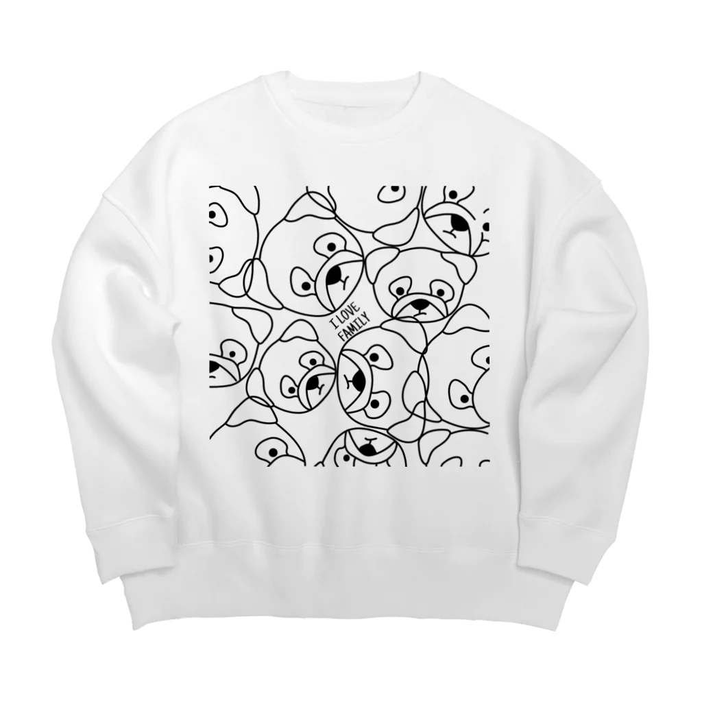 3kids2のDog family Big Crew Neck Sweatshirt