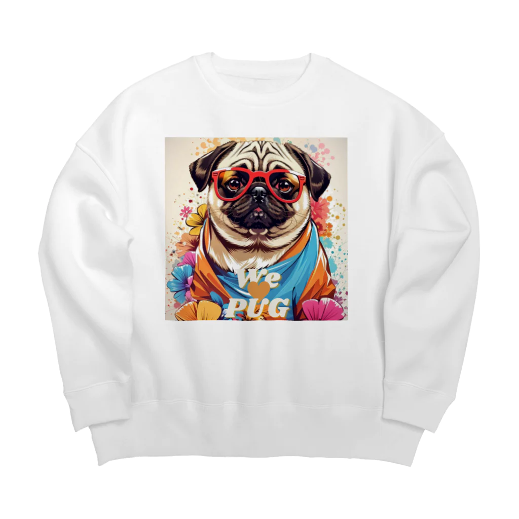 LEONのWe♥PUG　色彩（パグ大好き！） ビッグシルエットスウェット