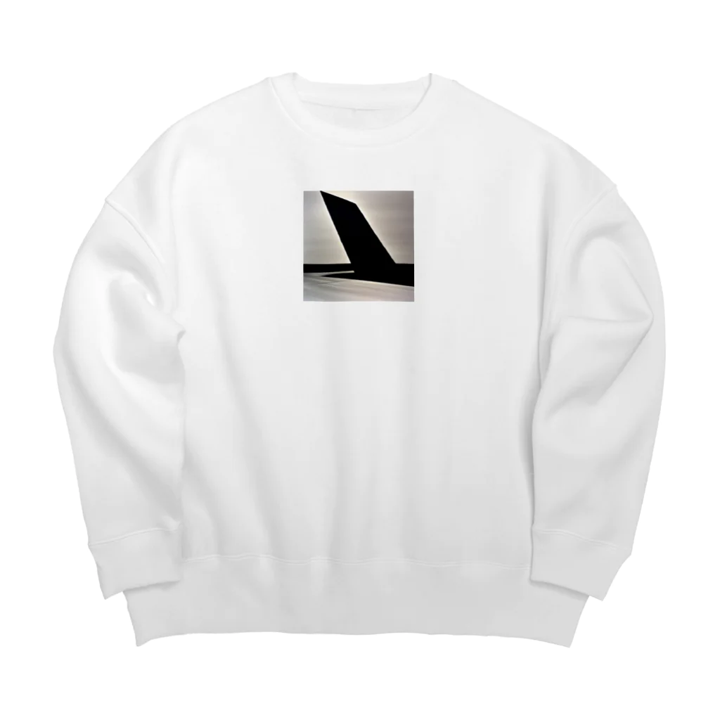 ラクダッピーのゲルハルトリヒター風　モノクロの世界 Big Crew Neck Sweatshirt