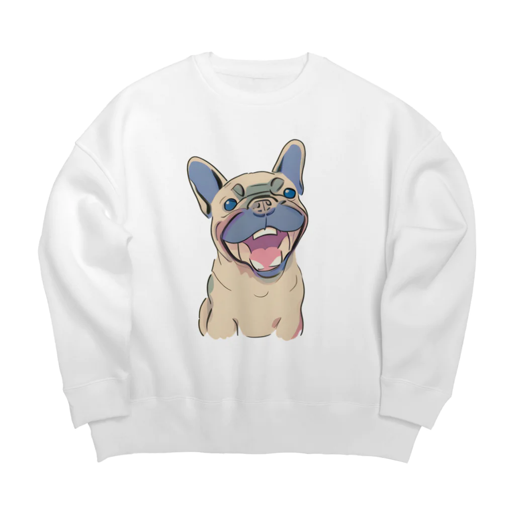 buruburuのハッピー ルーくん Big Crew Neck Sweatshirt