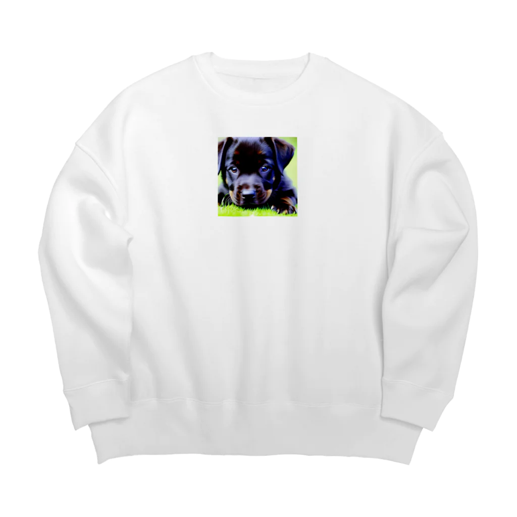 nishijima1の仔犬 Big Crew Neck Sweatshirt