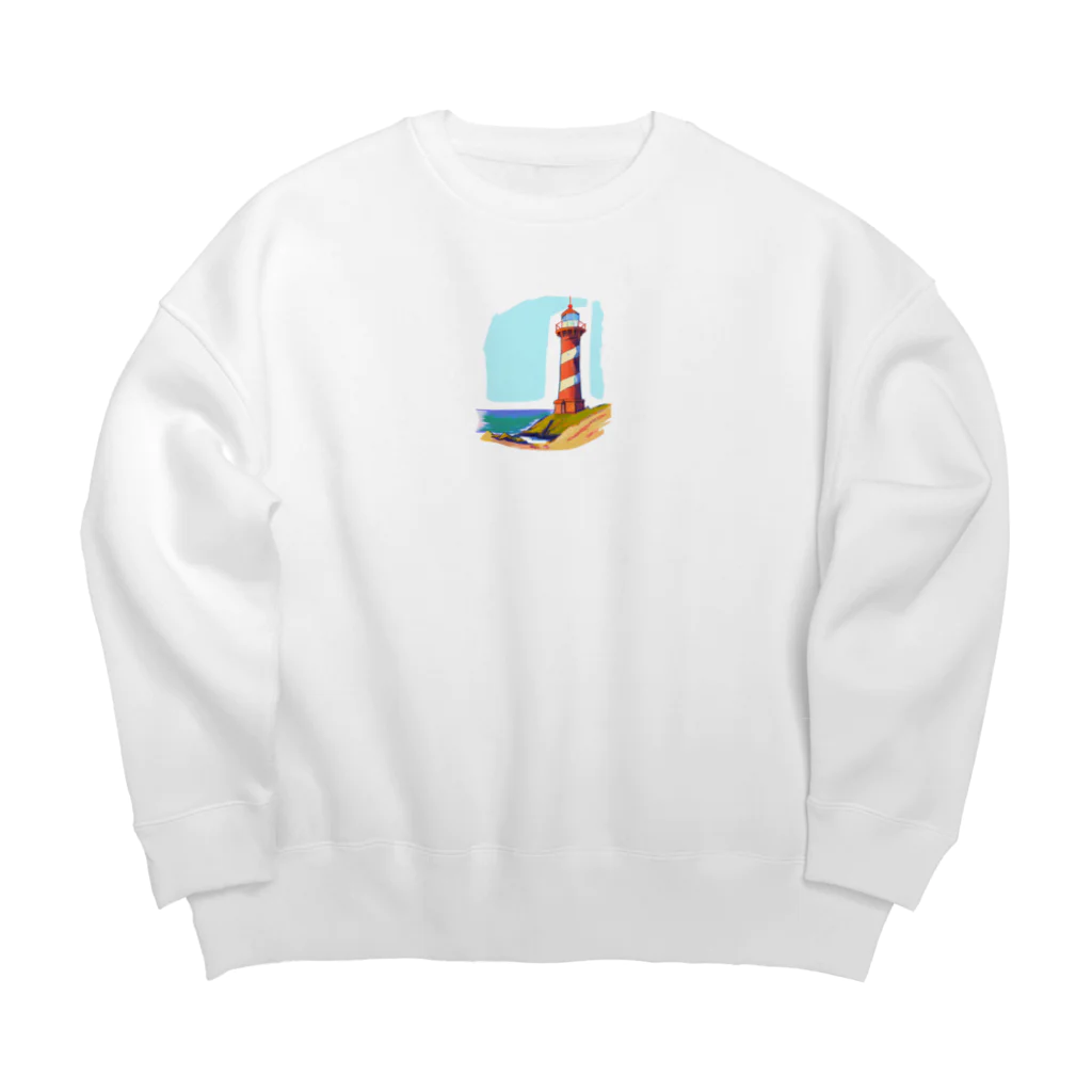 にゃんこの灯台 Big Crew Neck Sweatshirt