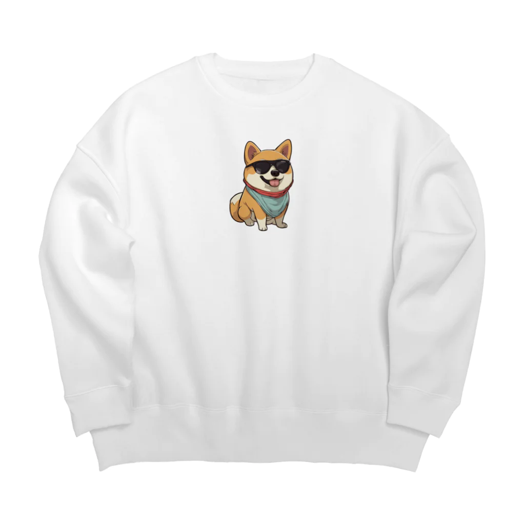 lilymummy リリマミのイカした柴犬 Big Crew Neck Sweatshirt